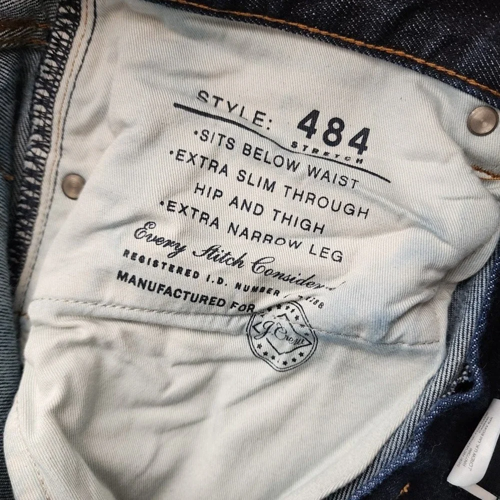 J.CREW Mens 484 Slim Fit Jeans Kurabo Japanese Denim Size 34x34